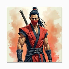 Mortal Kombat Ninja Fighter Concept Art (369) Canvas Print