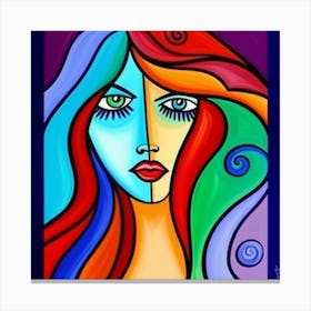 Woman'S Face Canvas Print