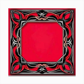 Red And Black Frame Canvas Print