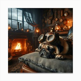 Steampunk Pug Canvas Print