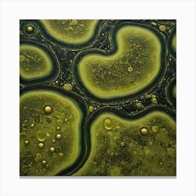 olive gold abstract wave art 30 Canvas Print