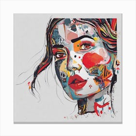 Face Of A Woman Canvas Print