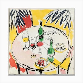 Wine Lunch Matisse Style 1 Canvas Print