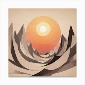 Abstract Mountain Landscape Canvas Print