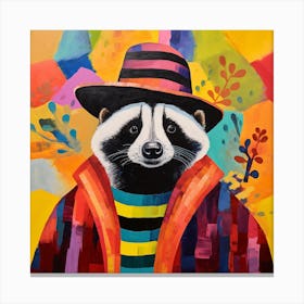 Badger In A Hat Canvas Print