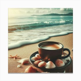 Coffee On The Beach 23 Canvas Print