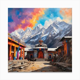 Colorful Temple Canvas Print