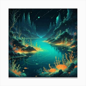 Night In The Forest Canvas Print