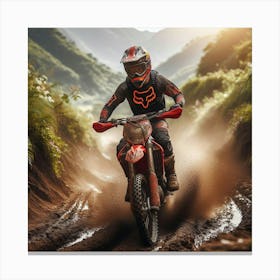 Dirt Bike Rider Canvas Print