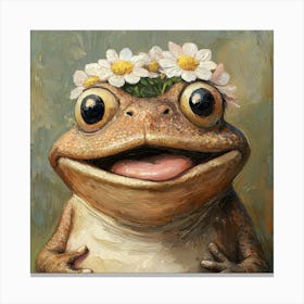 Frog With Flowers 10 Lienzo