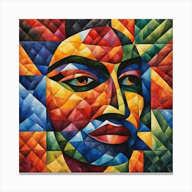 Geometric Face Canvas Print