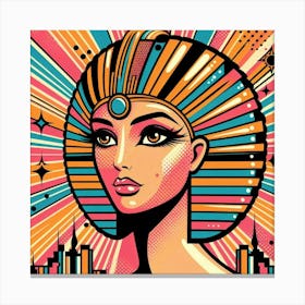 Pop Egyptian Layali Pulse Canvas Print