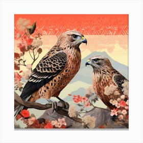 Bird In Nature Red Tailed Hawk 3 Canvas Print