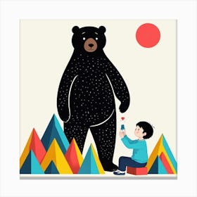 Bear With A Child 1 Canvas Print