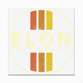 Retro Elon North Carolina Canvas Print