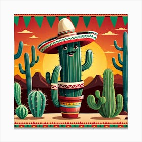 Mexican Cactus 54 Canvas Print