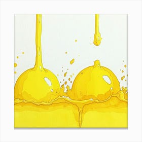 Yellow Juice Pouring Canvas Print