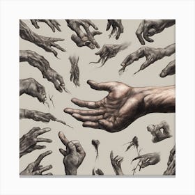 Hands Of The Dead Canvas Print