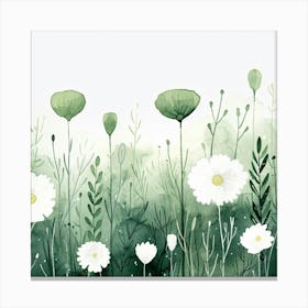 Watercolor Flowers 4 Canvas Print