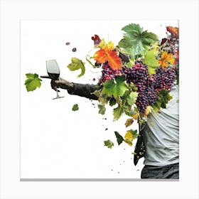 Man With A Glass Of Wine 1 Canvas Print