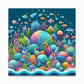 Under The Sea 5 Canvas Print