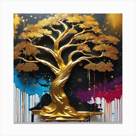 Gold Tree 1 Canvas Print