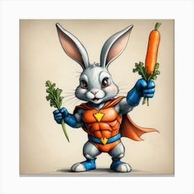 Bunny Superhero 2 Canvas Print