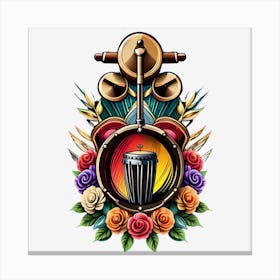 Drums And Roses Canvas Print