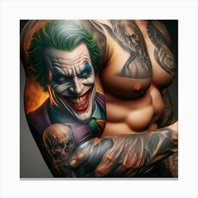 Joker Tattoo 29 Canvas Print