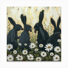 Bunnies Fairycore Painting 4 Canvas Print