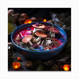 Poisonous mushroom soup Canvas Print