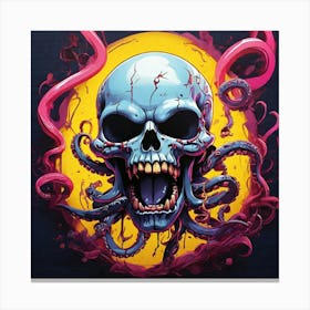 Octopus Skull Canvas Print