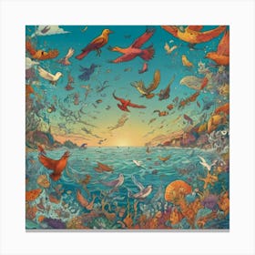 Birds Of Paradise Canvas Print