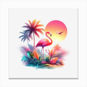 Flamingos Canvas Print