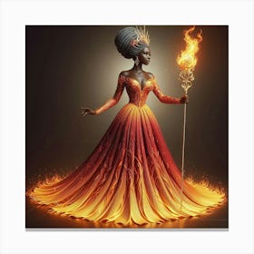 Fire Goddess-14 Canvas Print