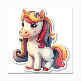 Unicorn Sticker 25 Canvas Print