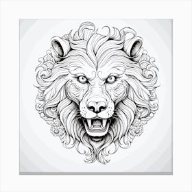 Lion Head Canvas Print