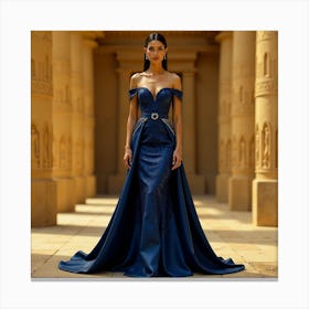 Blue Evening Gown 2 Canvas Print