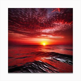 Sunset Over The Ocean 145 Canvas Print