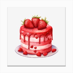 Strawberry Cake 13 Canvas Print