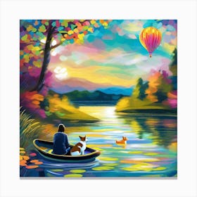 Hot Air Balloon In The Sky Canvas Print