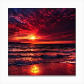 Sunset On The Beach 565 Canvas Print