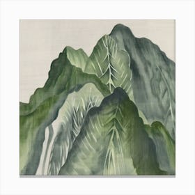 Japanese Watercolour Of Mount Kinpu 5 Canvas Print