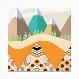 Abstract Mountain Landscape 2 Canvas Print