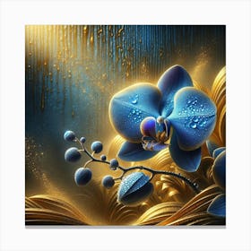 Blue Orchids 1 Canvas Print