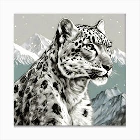 Snow Leopard Canvas Print