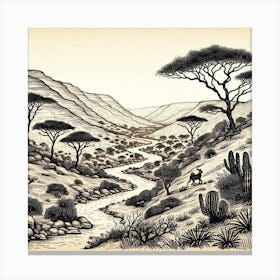 Bushveld Colouring 1 Canvas Print