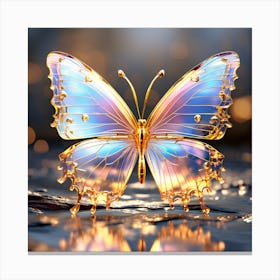 Butterfly of glass Canvas Print