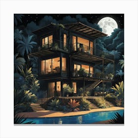 Default Mi Casa Su Casa Black Art 0 Canvas Print