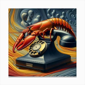 Lobster On A Telephone 1 Canvas Print